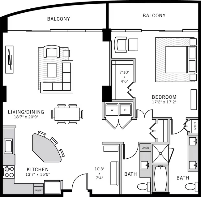 Penthouse Suite 4 1904 floor plan